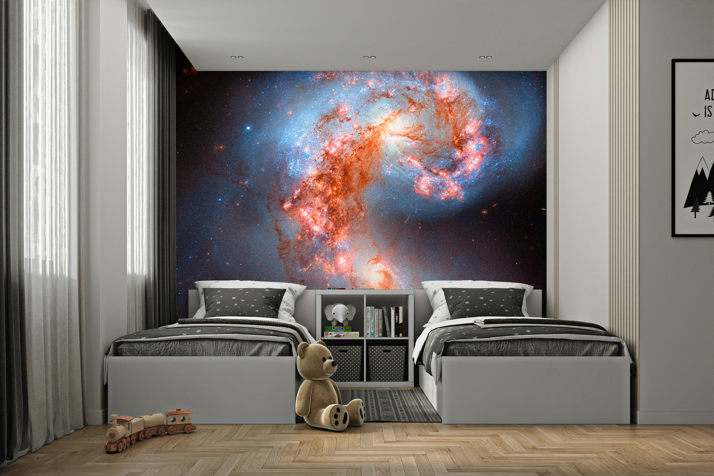 The style is artistic and modern.

