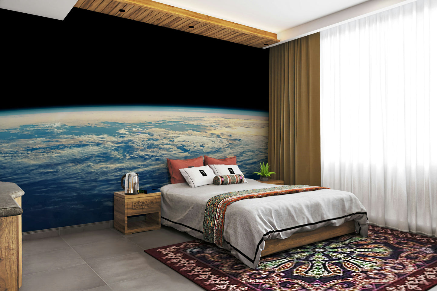 The colors are soft, muted tones of blue, purple, and black.

