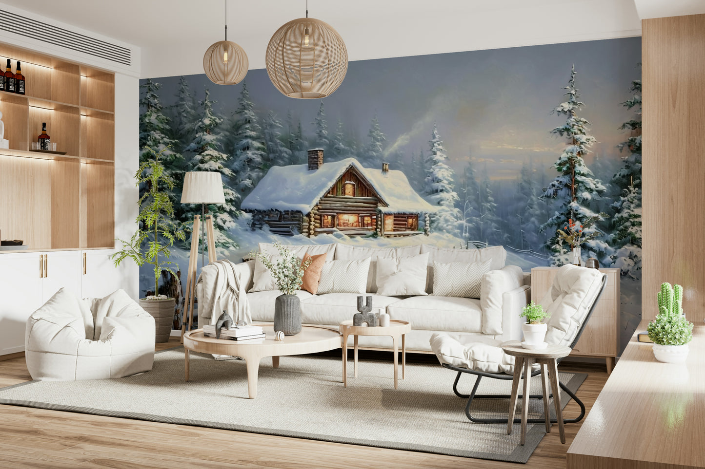 Winter's Warm Embrace Wall Mural