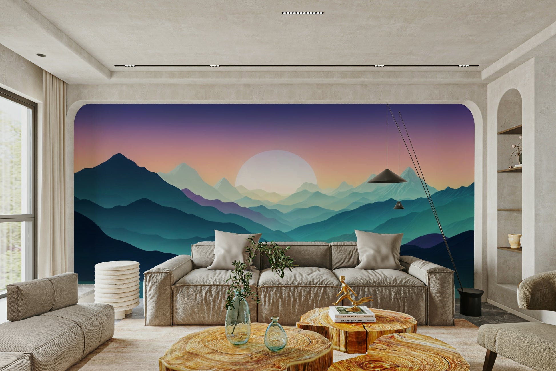 The mountains are a central focus of the image.

