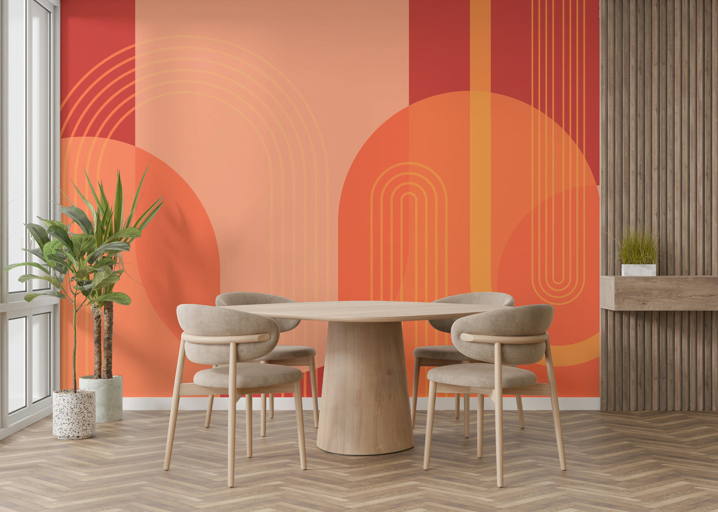 The feeling is one of fresh elegance.

