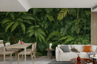 The image shows an artistic impression of a serene jungle scene.

