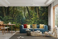 The mural acts as a beautiful and calming focal point.