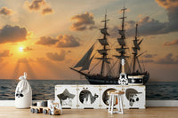 The mural has a realistic, high-resolution appearance.

