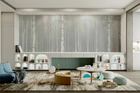 The design adds a sense of depth and peacefulness to the space.

