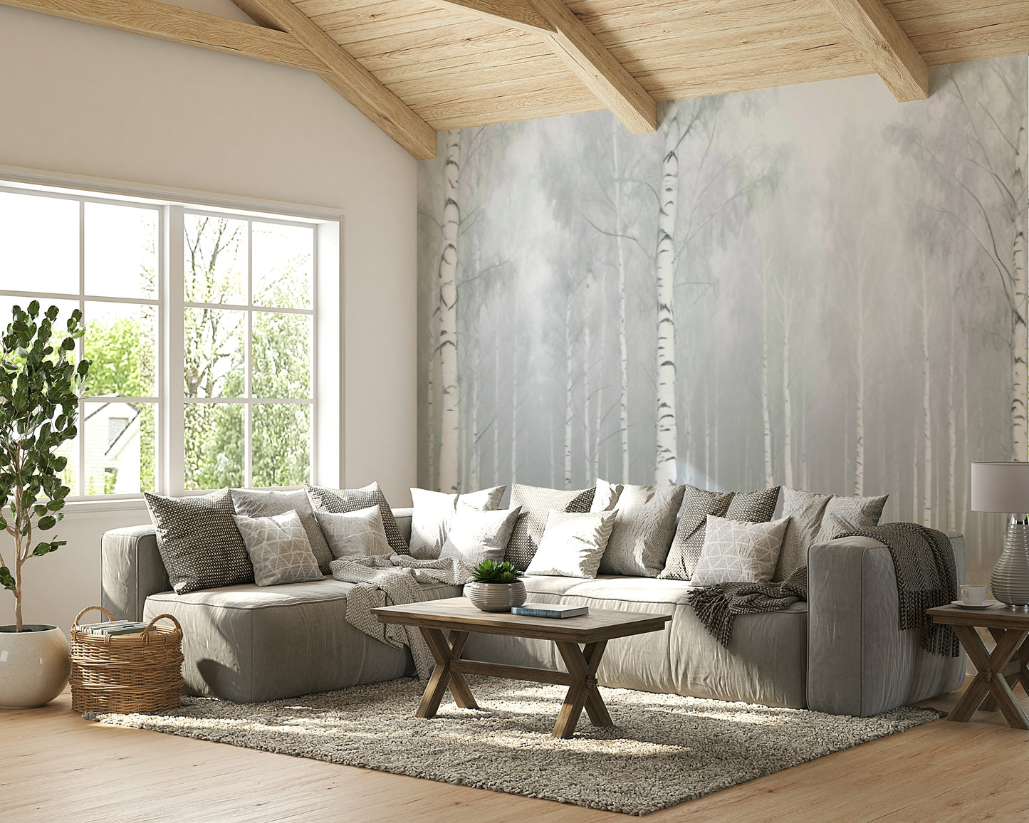 The mural has a realistic, high-resolution appearance.

