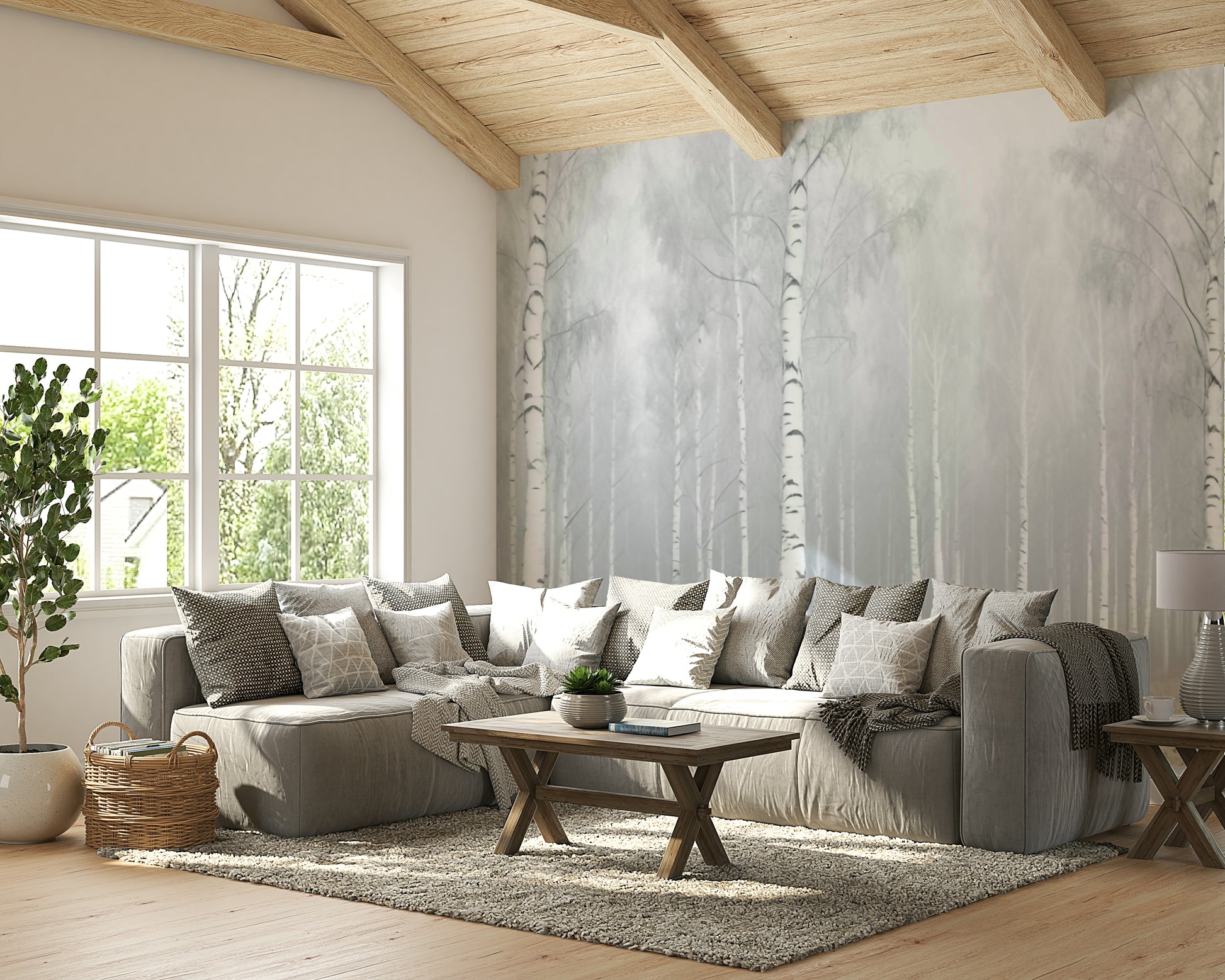 The mural has a realistic, high-resolution appearance.

