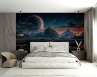 A sample shot of the Alien Landscape mural.

