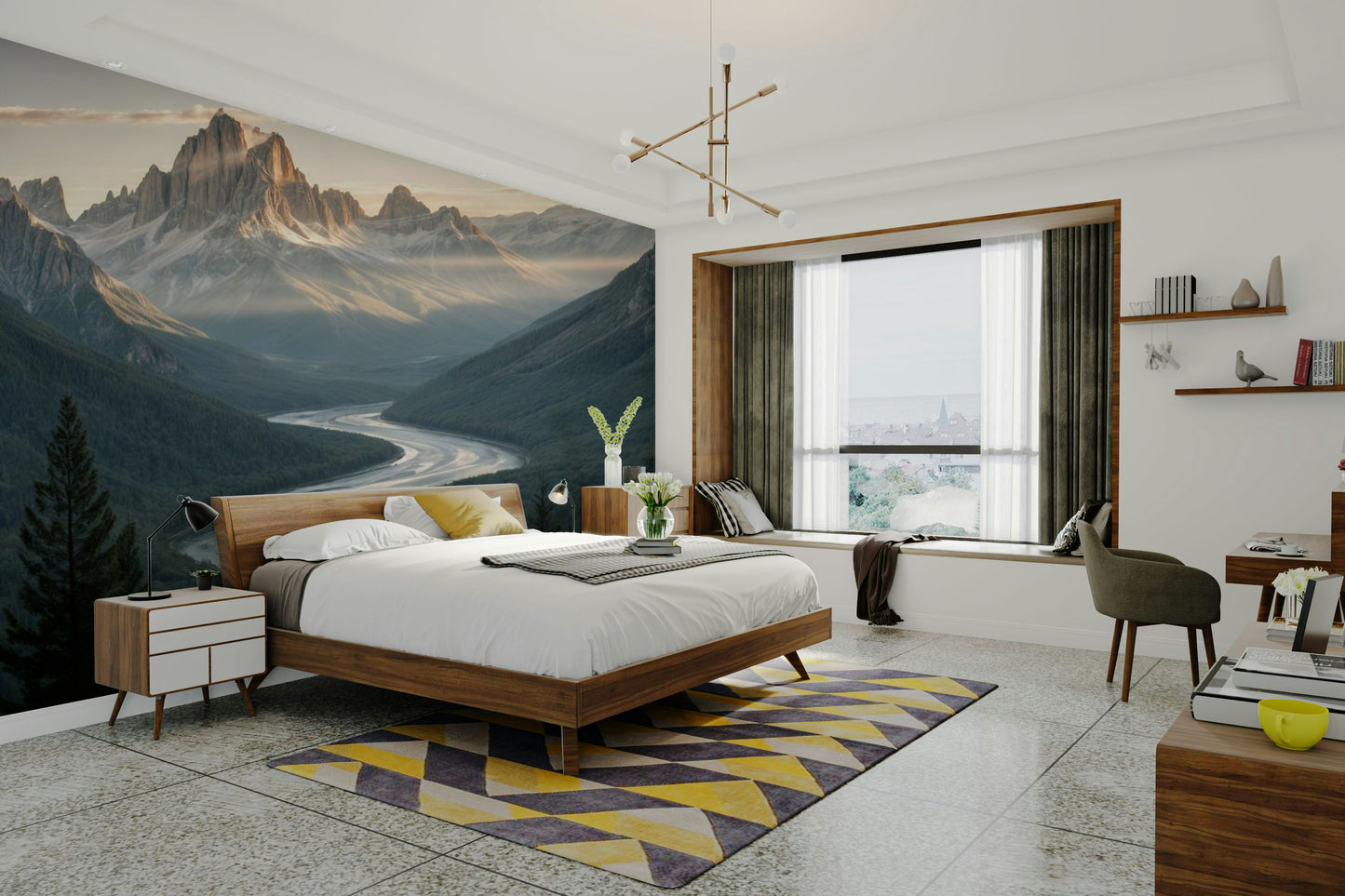 The composition is dynamic and full of depth.

