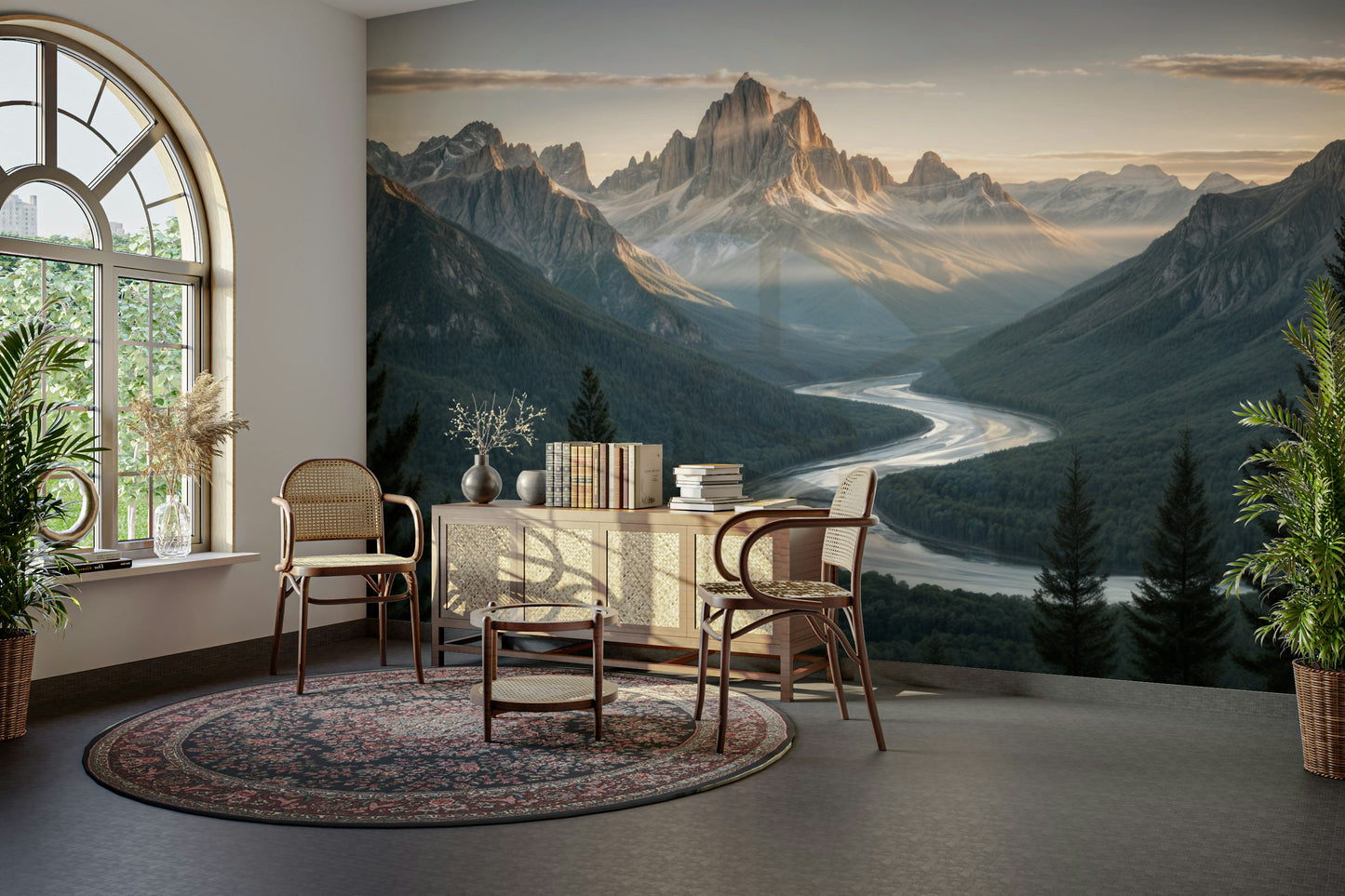 The image shows an artistic impression of a serene scene.

