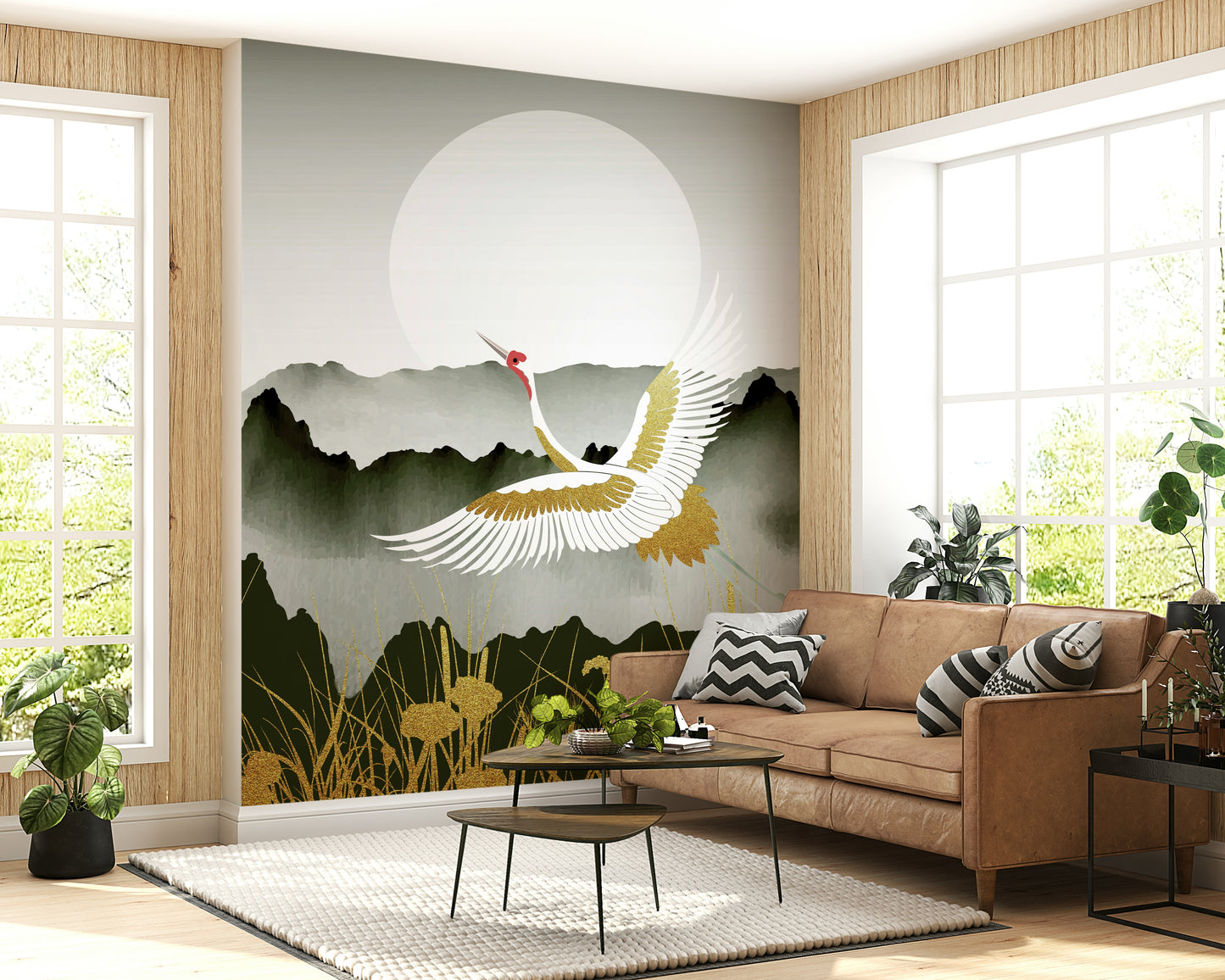 Crane's Golden Dawn Wall Mural