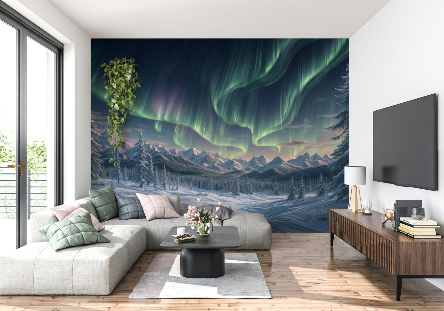Aurora's Winter Dance Wall Mural