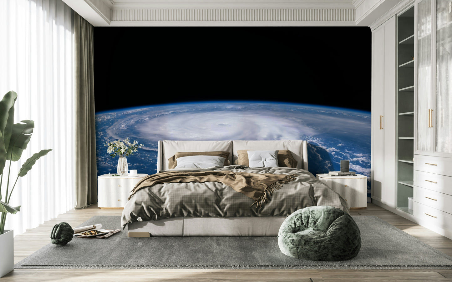 This piece is ideal for a modern living room, an office, or a unique bedroom.
