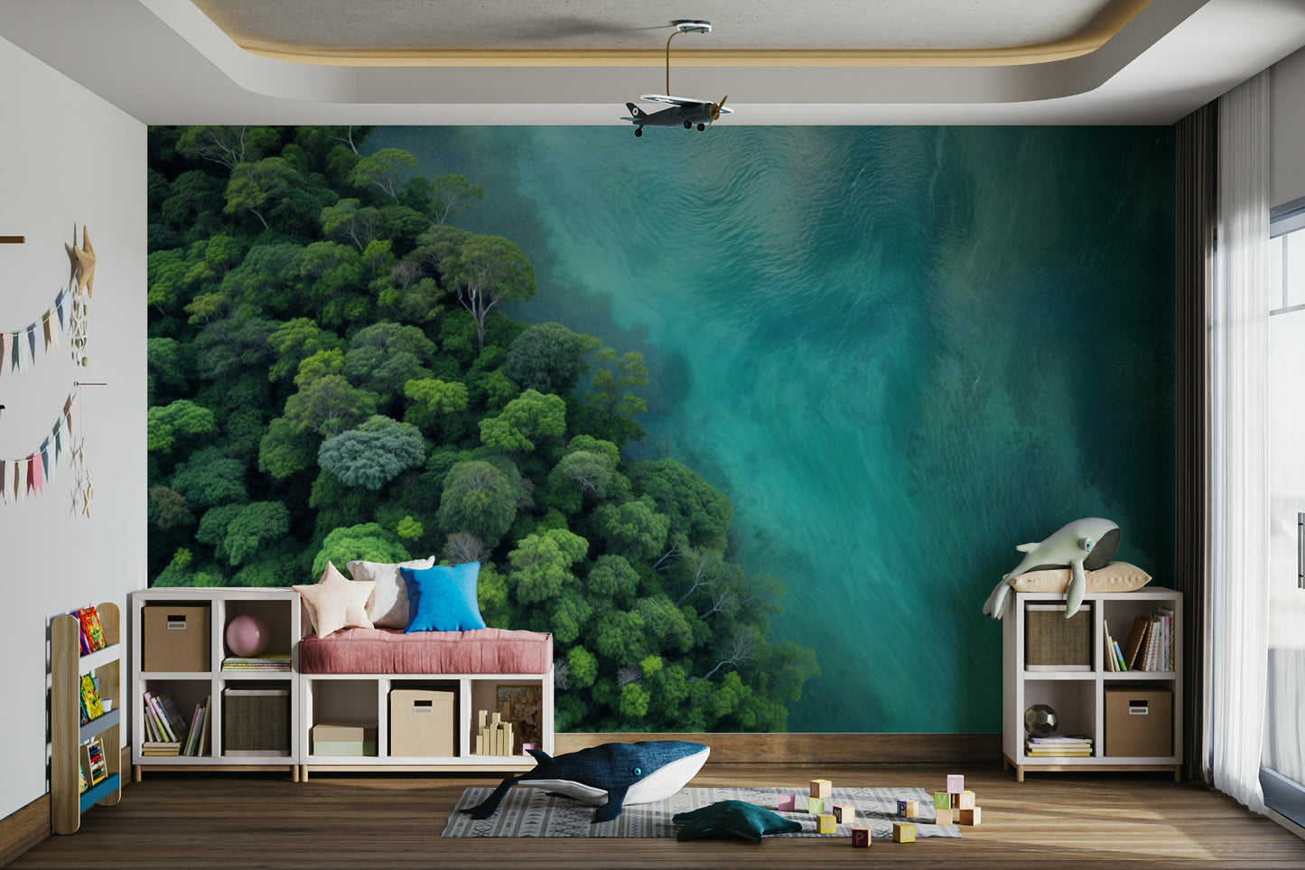 The print is high-quality with incredible detail in the leaves and water.
