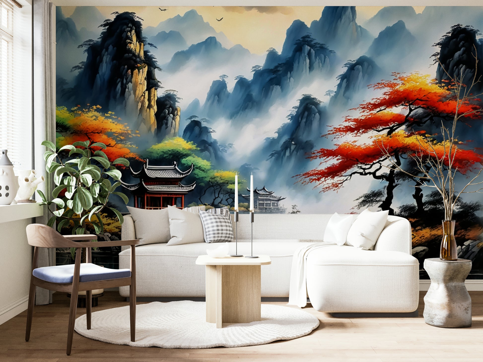 The pagoda is intricate, with multiple tiered roofs and fine details.
