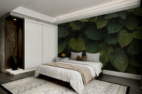 There is a sense of depth and layered leaves, like in a real forest.
