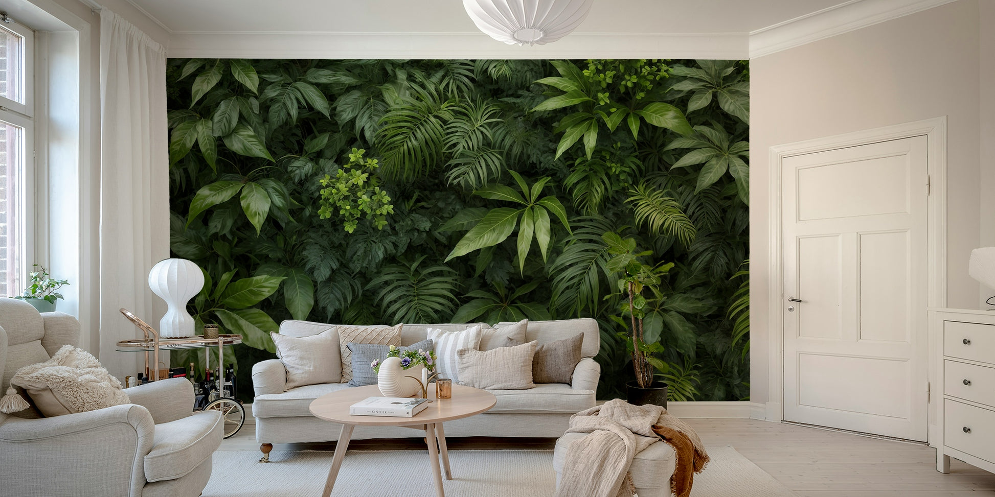 Different plants and foliage fill the entire frame from top to bottom.
