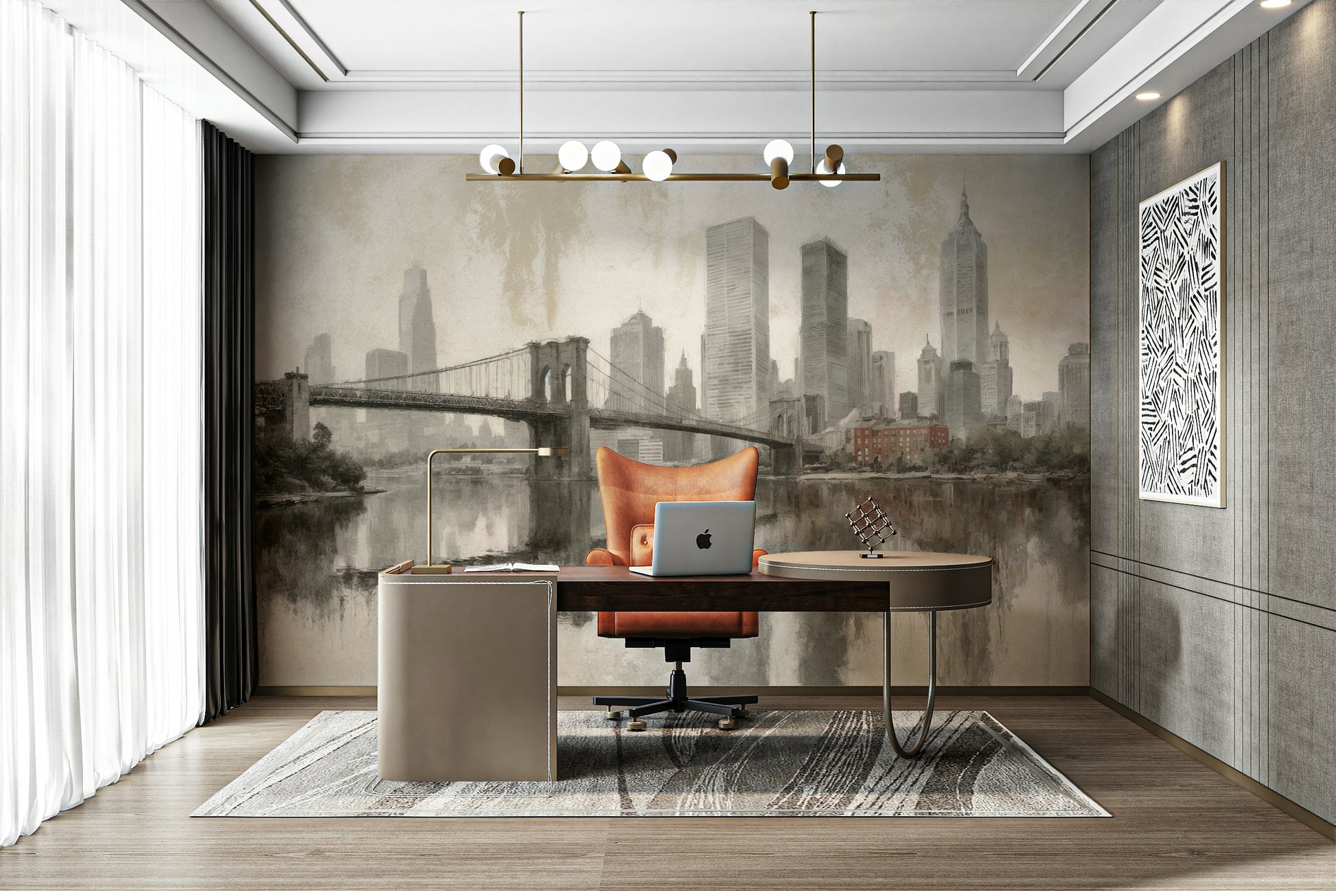 This piece is ideal for a modern bedroom, an office, or a stylish living room.
