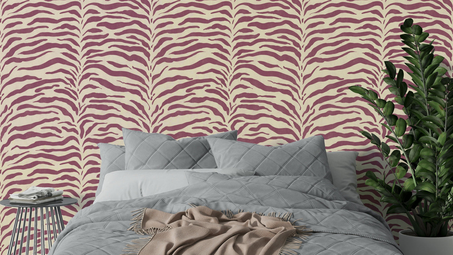 The lines are irregular and organic, like natural zebra markings.
