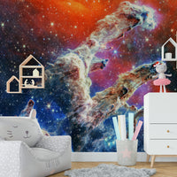 The mural is a high-quality print with incredible detail.
