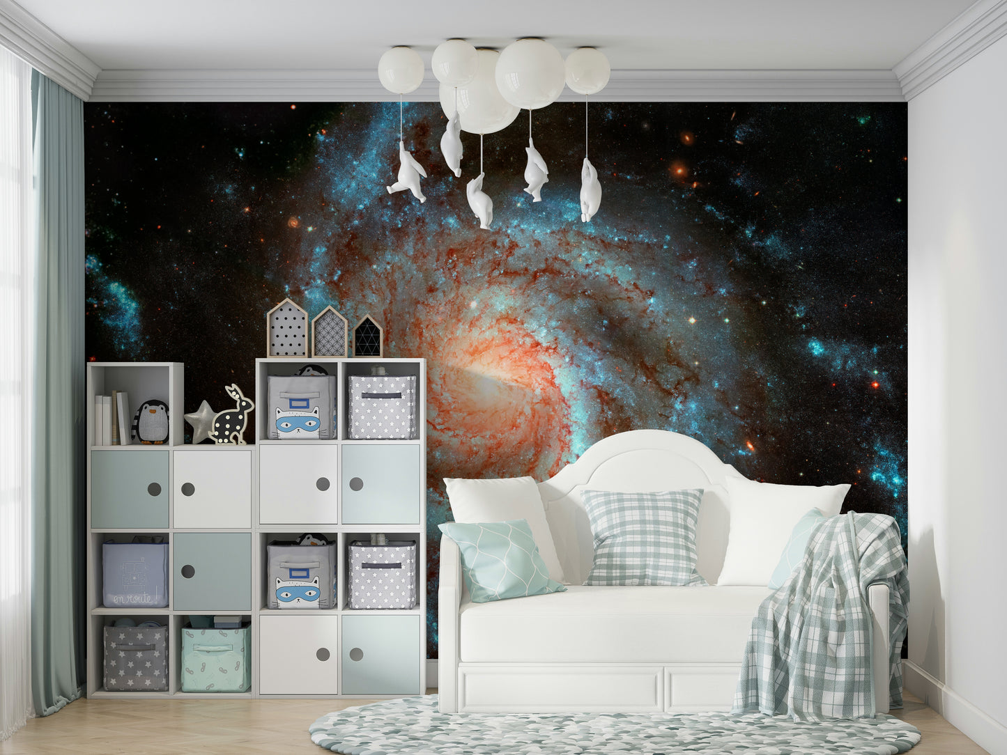 The colors are rich and dynamic, including deep blues and purples.

