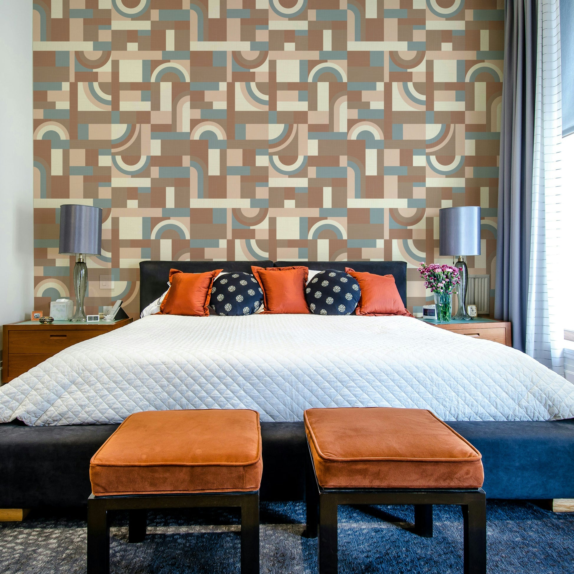 The design has a layered, artistic look with a sense of gentle movement.

