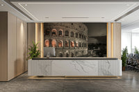 A close-up view shows the fine details of the stone and architecture.

