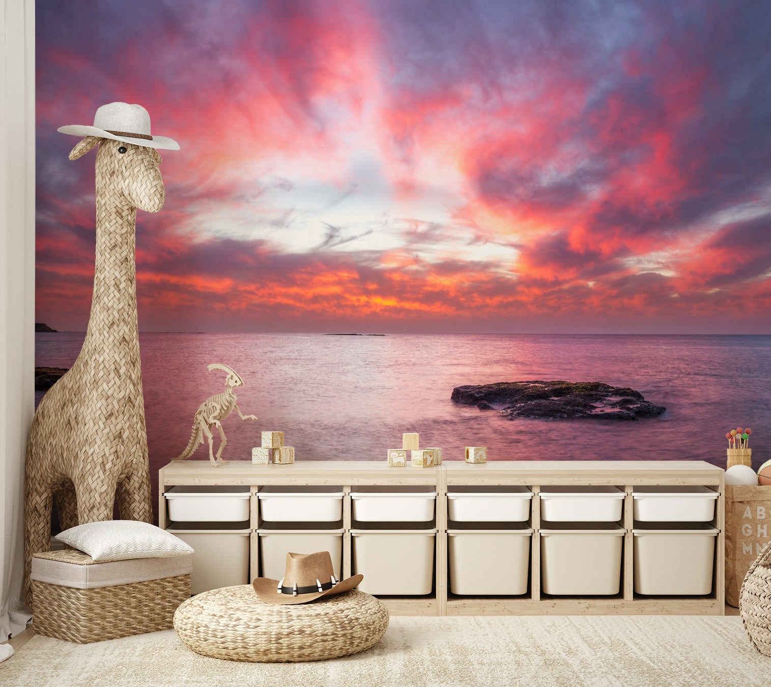 The design has a layered, artistic look with a sense of fluid movement.

