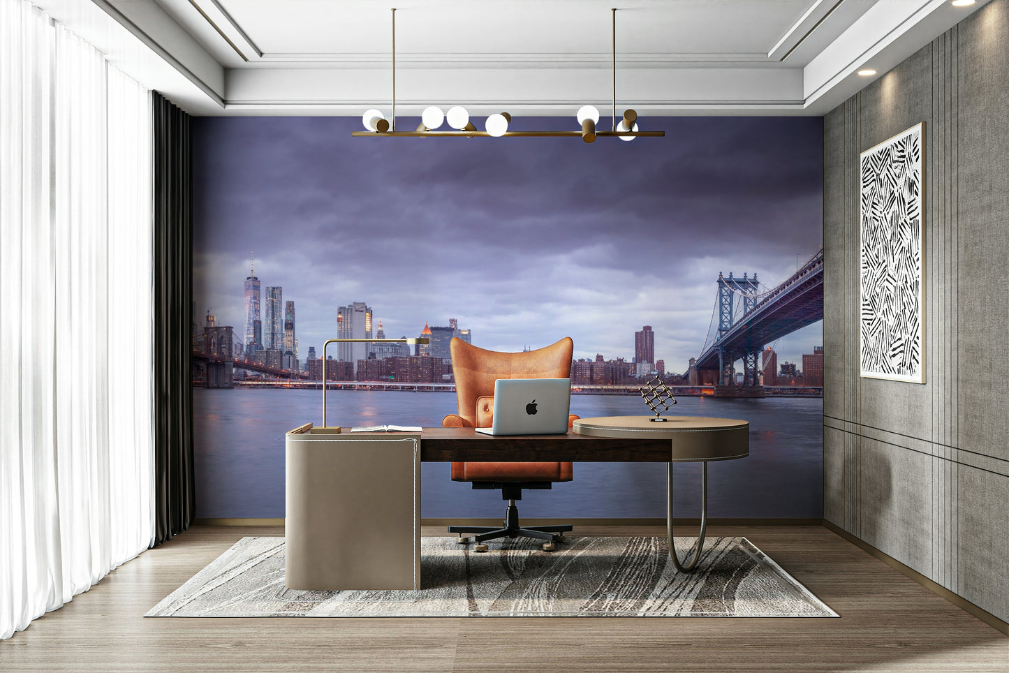 A close-up view shows the fine details of the bridge architecture.

