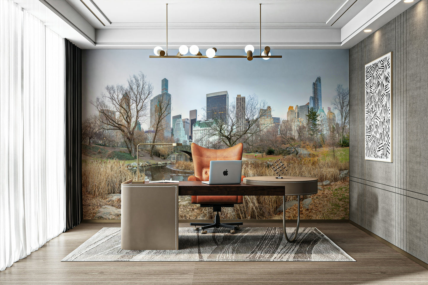 A close-up view shows the fine details of the grass and bridge.

