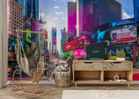 The colors are rich and dynamic, with bright, glowing lights.

