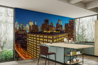 The design has a very polished and luxurious effect on the space.

