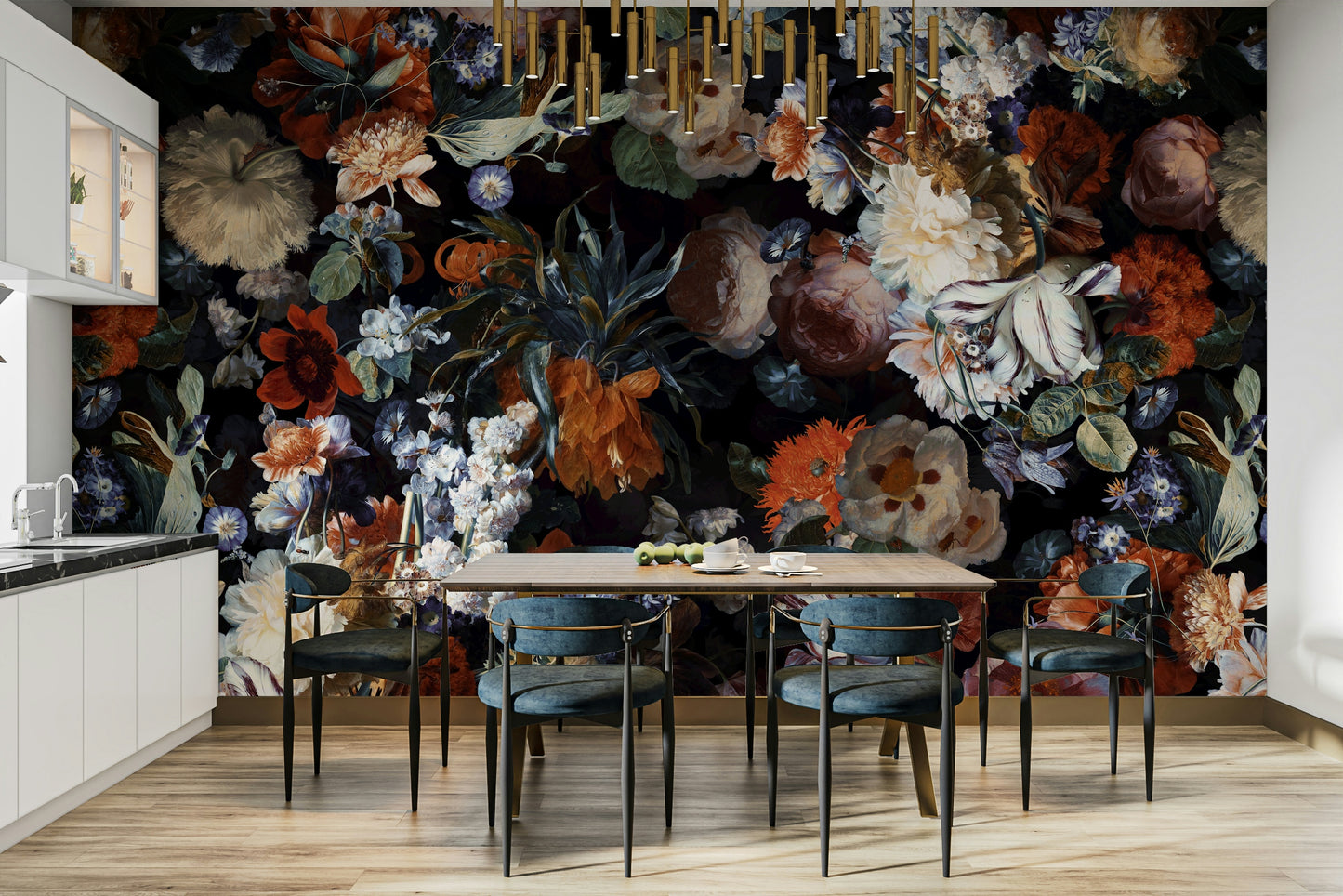 The flowers have a realistic, detailed look with a sense of light on their petals.

