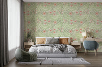 A close-up view shows the fine details of the flowers and vines.

