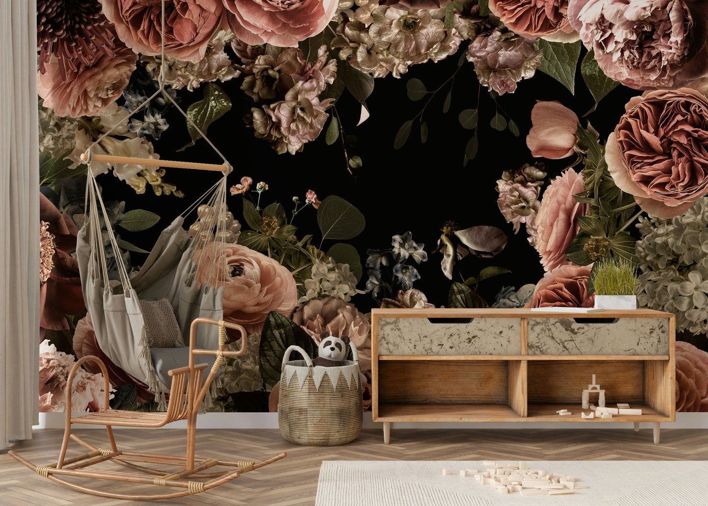 The style is moody and feels very elegant and mysterious.

