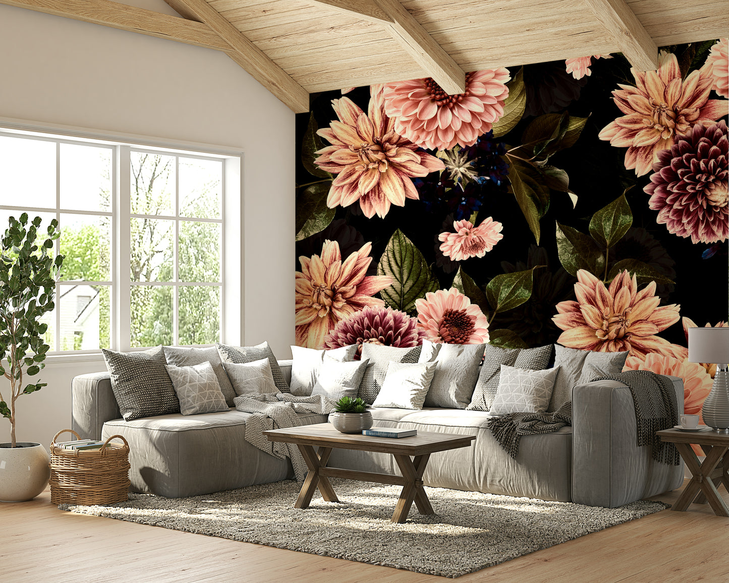 The design has a very polished and luxurious effect on the space.

