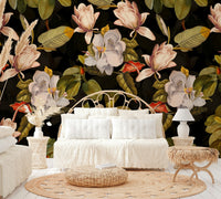 The colors are rich and dramatic, including deep reds, purples, and blues.

