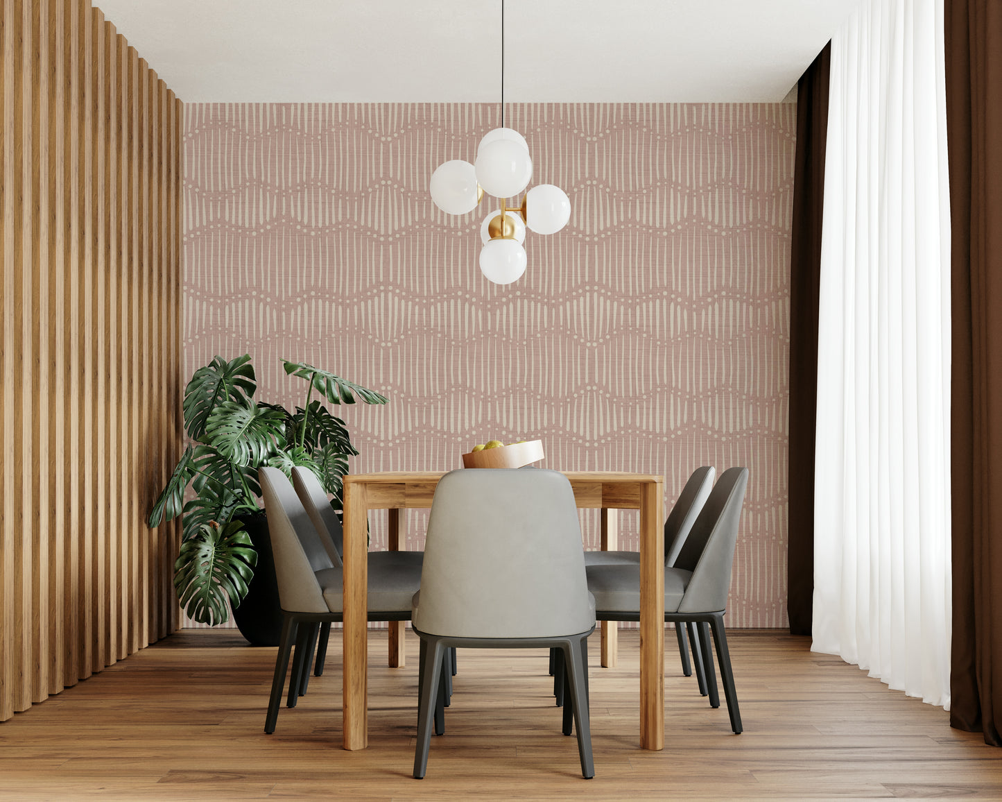 The colors are soft and gentle, with many shades of rosy pink and light brown.

