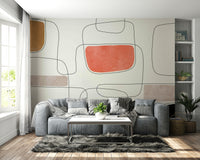 The colors are gentle and warm, including shades of creamy beige, soft gray, and a hint of brown.

