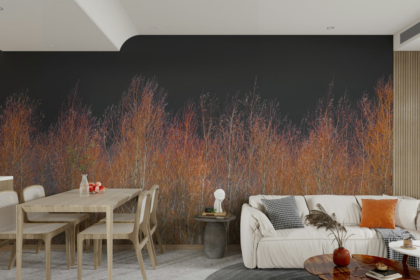 The color palette is warm, with shades of amber, gold, and deep green.
