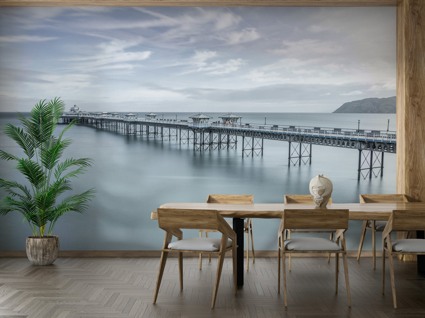 A calm and serene wall covering.

