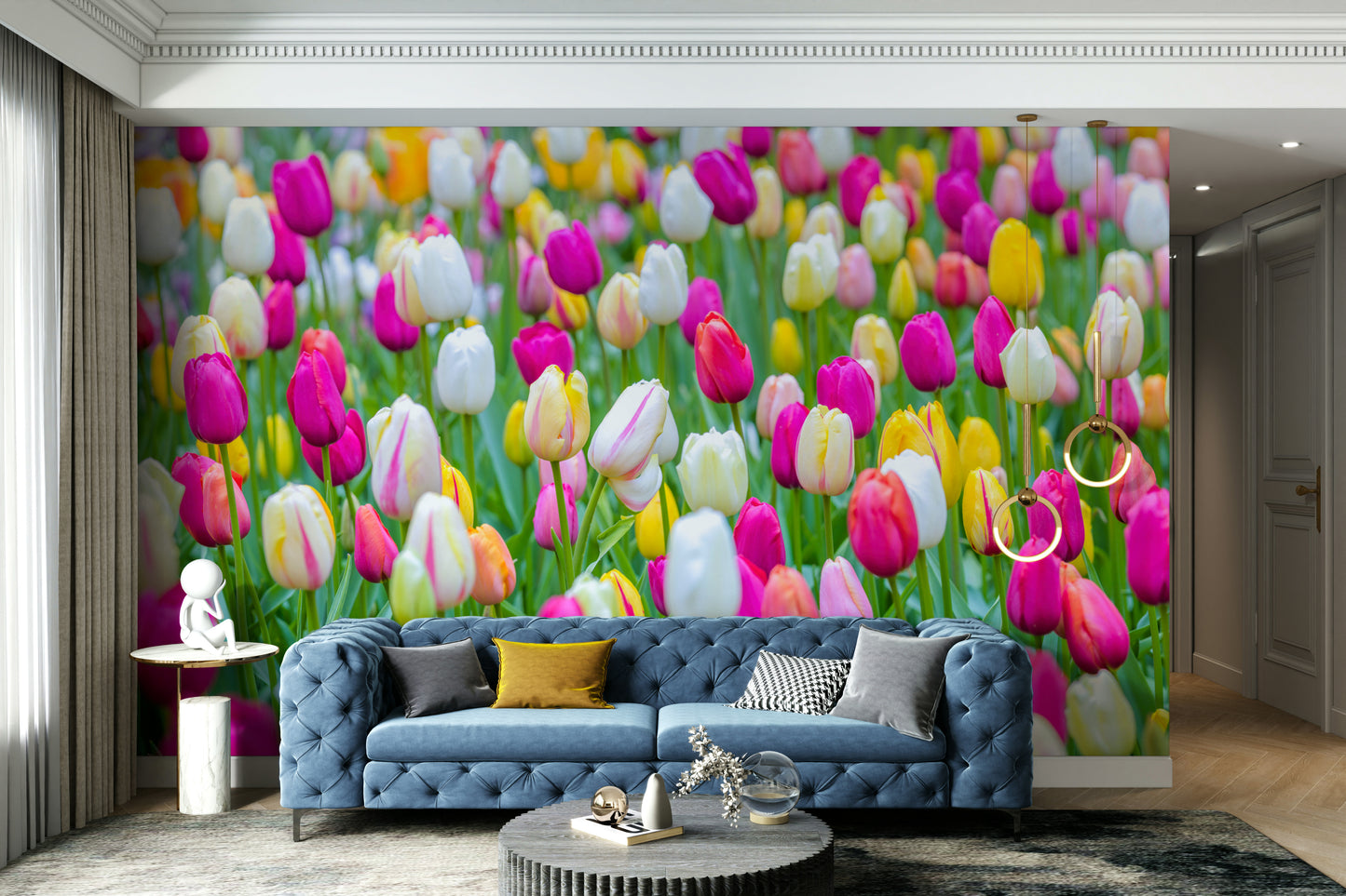 A seamless pattern for a living room or bedroom.

