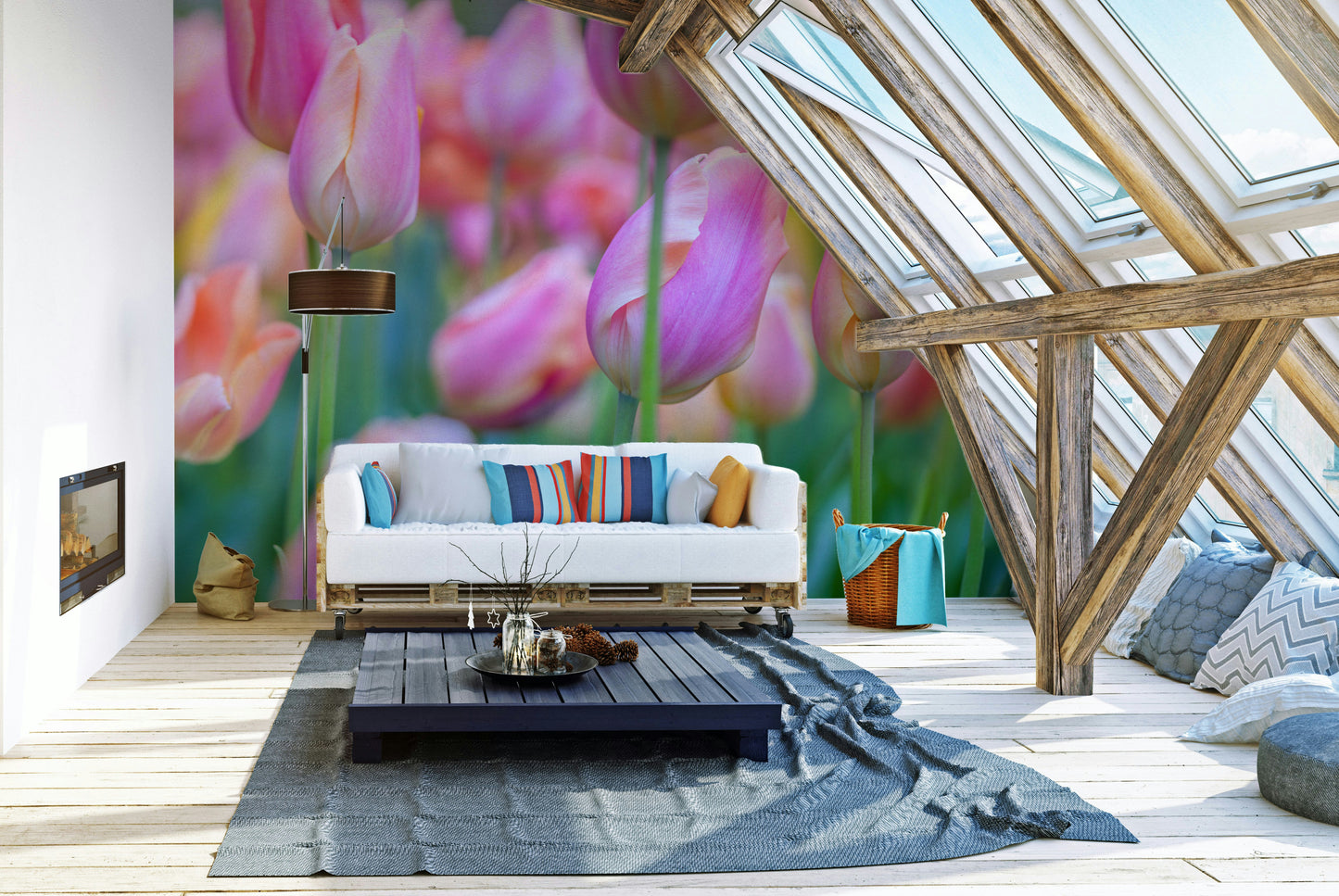 A seamless pattern for a living room or bedroom.

