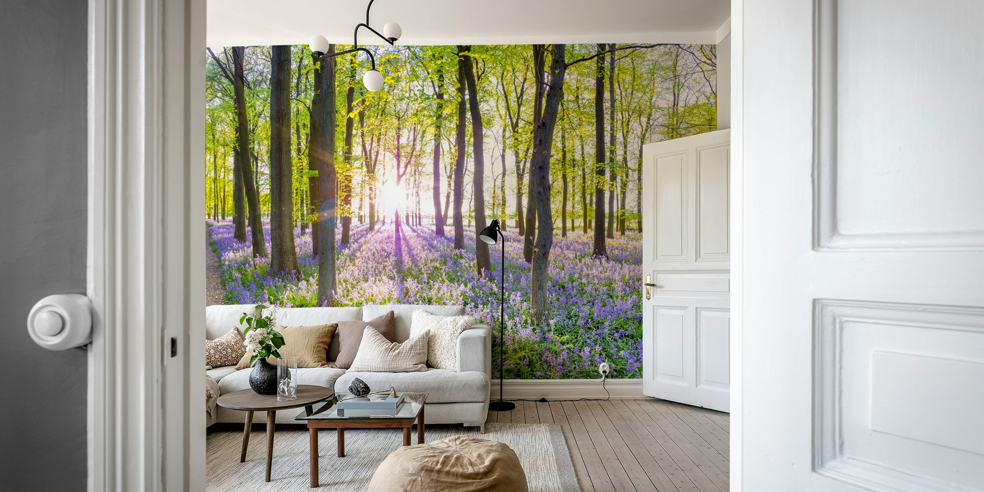 A calm and serene wall covering.

