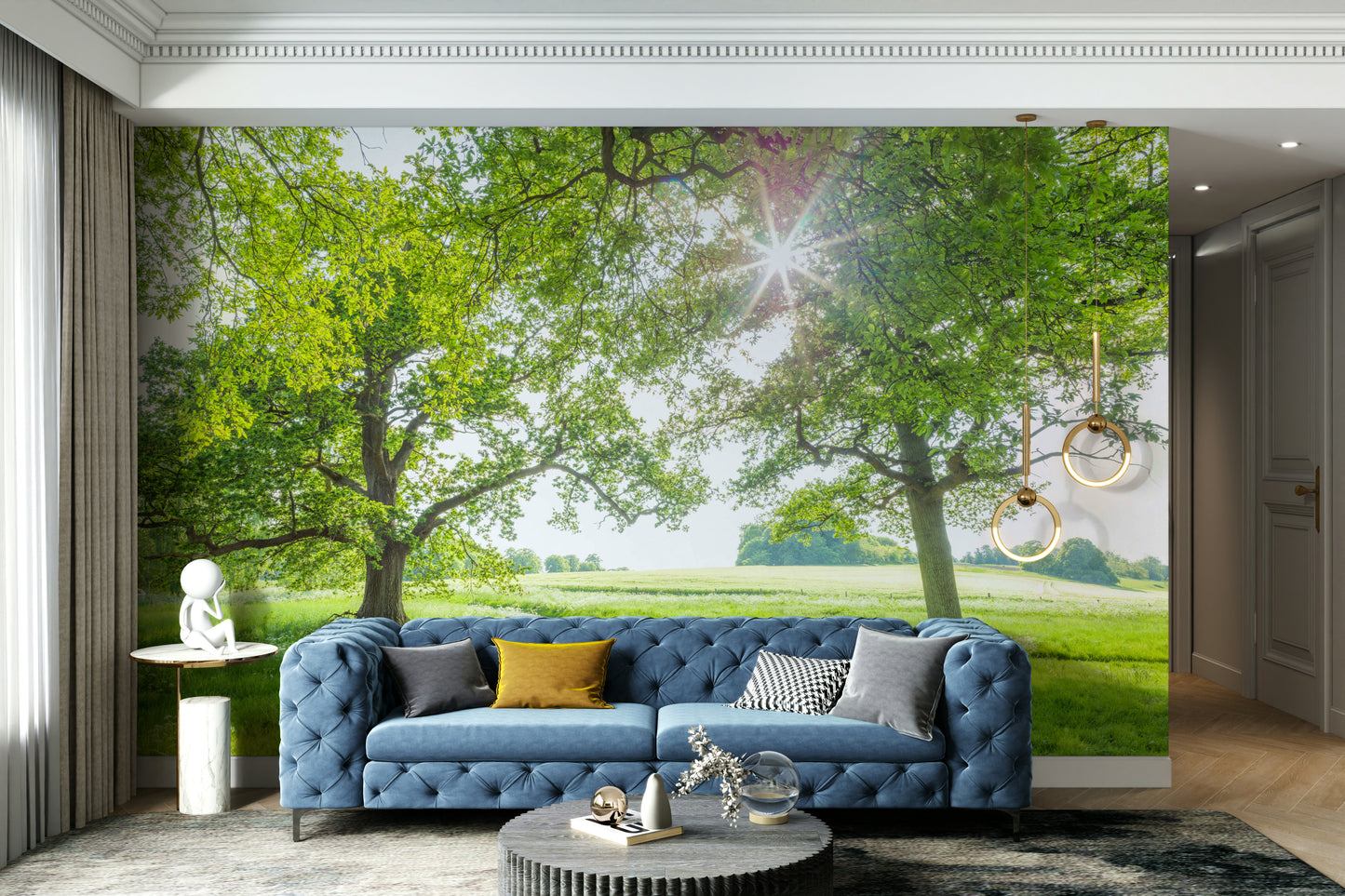 A seamless pattern for a living room or bedroom.

