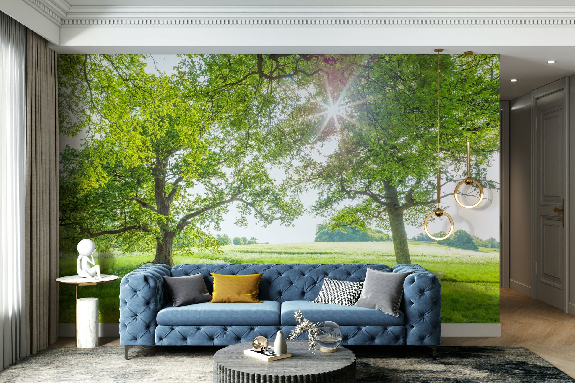 A seamless pattern for a living room or bedroom.

