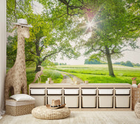 The wall art combines a nature theme with a tranquil feel.

