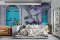 The mural has a soft, graceful feel.

