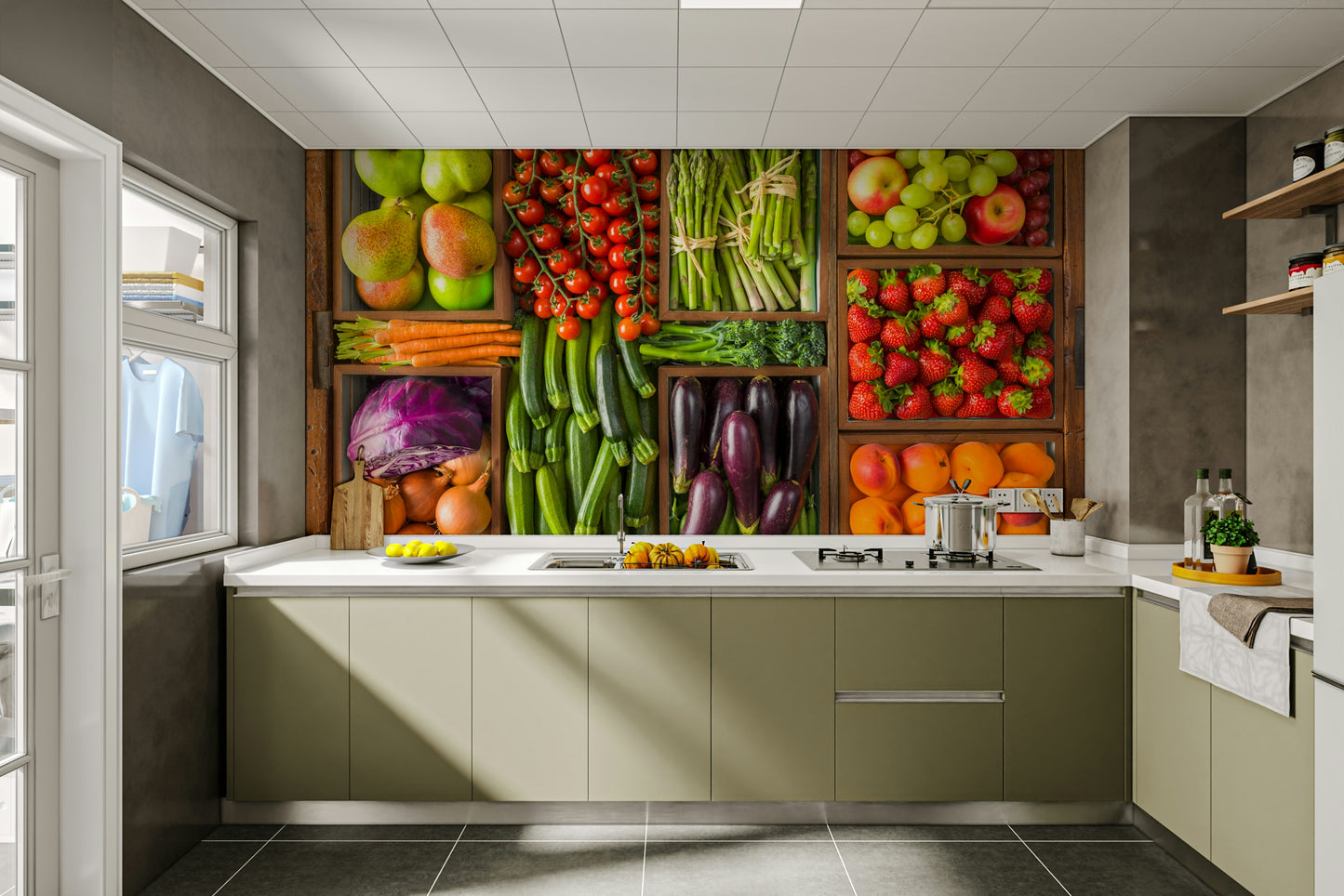 Veggie Patch Pantry Wall Mural