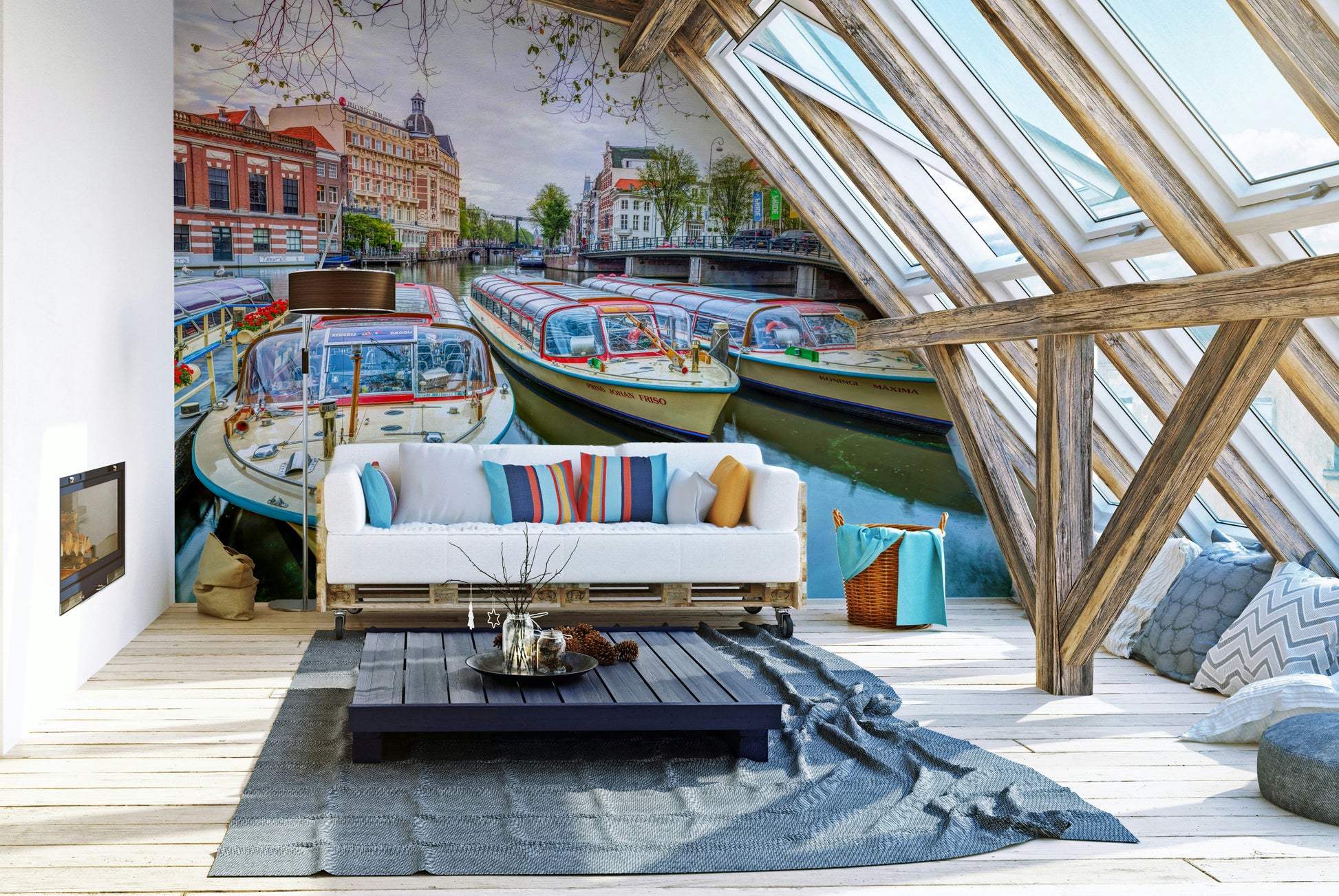 A calm and serene wall covering.

